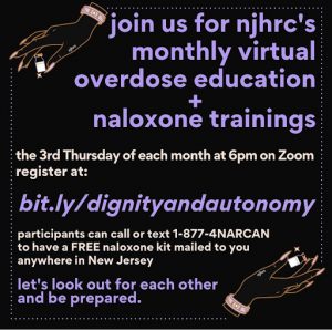 Monthly Virtual Overdose Meetings