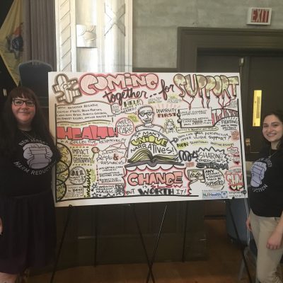 Caitlin and Jennie at NJDOH Harm Reduction Conference